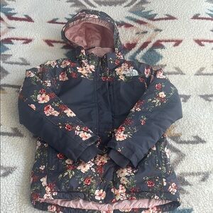 North Face Ski Jacket - Gray and Pink